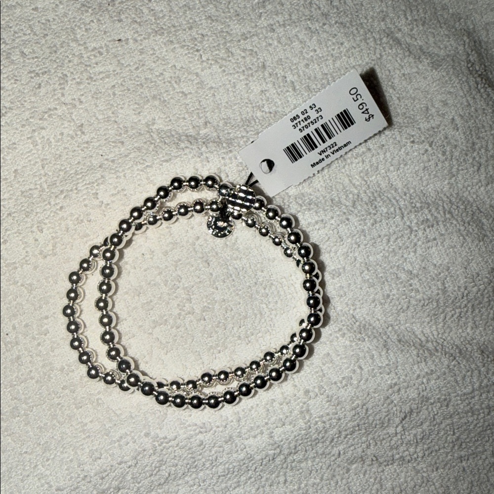 Talbots Silver & Gold Beaded Bracelets